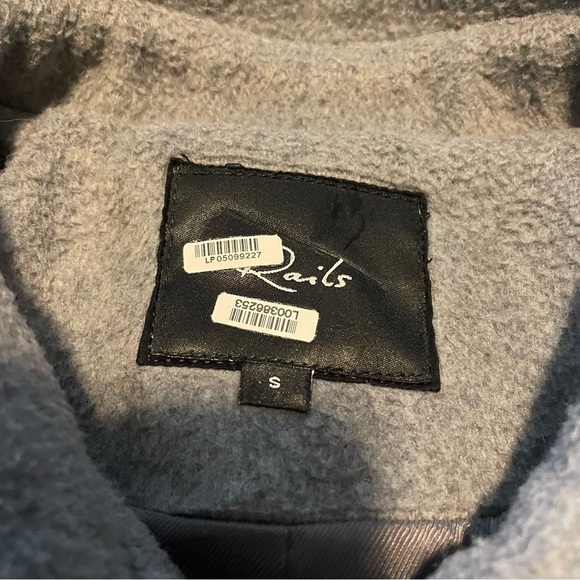 Rails Nadine wool dress coat heather gray small classic career minimalist preppy - Picture 4 of 7